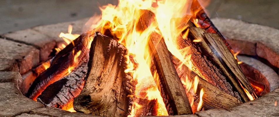 Burning wood in St. Louis, MO.