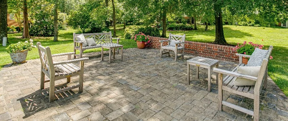Patio in Chesterfield, MO, with outdoor furniture.
